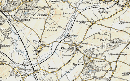 Old map of Sarsden Halt in 1898-1899