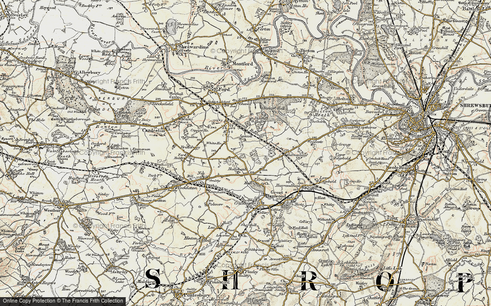 Old Map of Sascott, 1902 in 1902