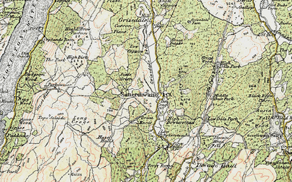 Old map of Satterthwaite in 1903-1904