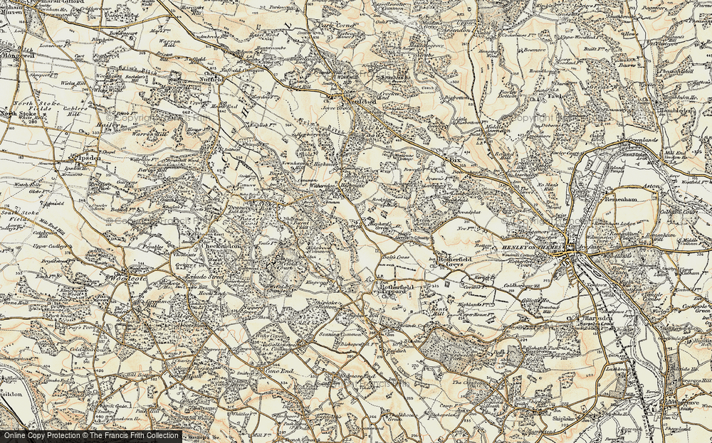 Old Map of Historic Map covering Kingwood Common in 1897-1900