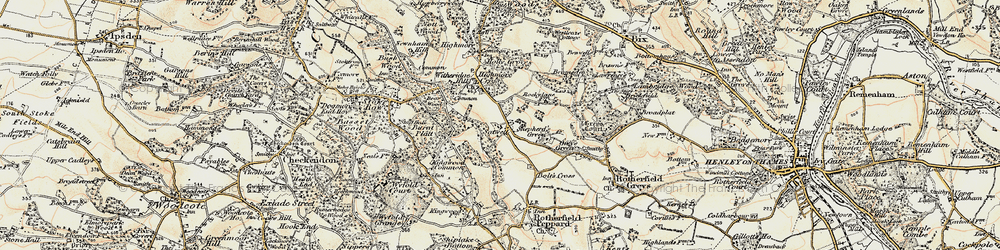 Old map of Kingwood Common in 1897-1900