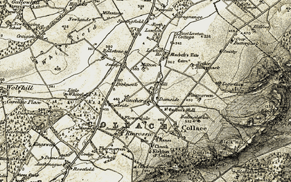 Old map of Ledgertlaw in 1907-1908