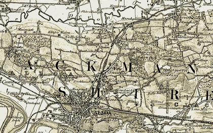 Old map of Sauchie in 1904-1907