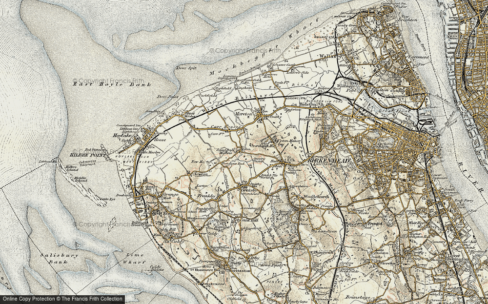 Old Map of Saughall Massie, 1902-1903 in 1902-1903