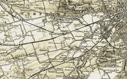 Old map of Saughton in 1903-1904