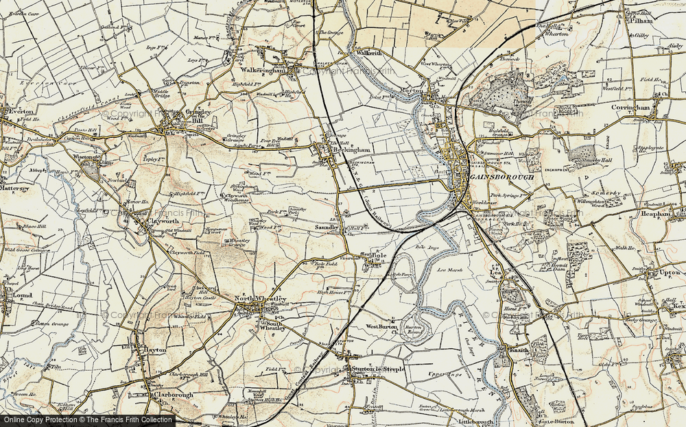 Old Map of Saundby, 1903 in 1903