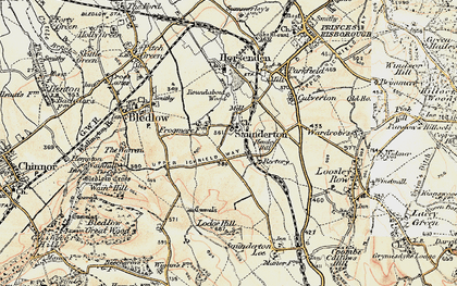 Old map of Saunderton in 1897-1898