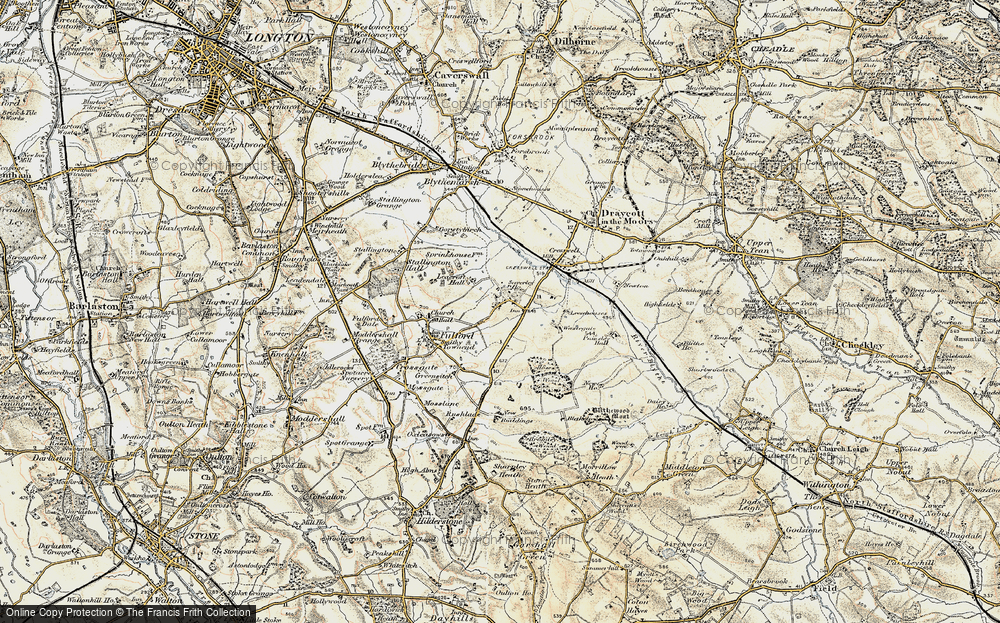 Old Map of Saverley Green, 1902 in 1902