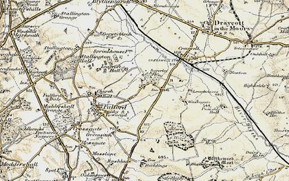 Old map of Saverley Green in 1902