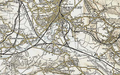 Old map of Savile Town in 1903