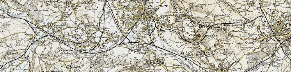 Old map of Savile Town in 1903