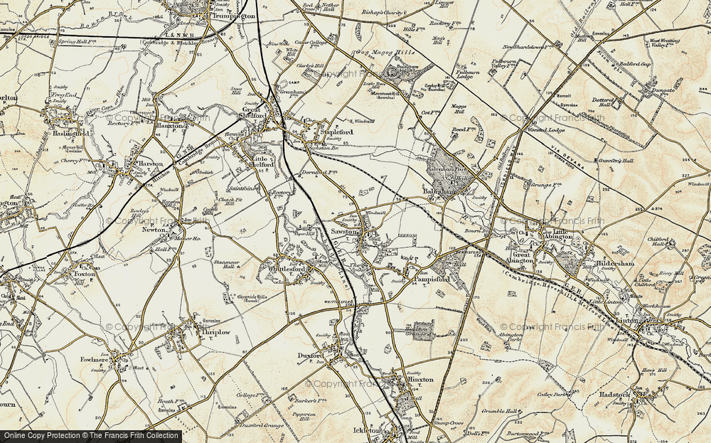 Old Map of Sawston, 1899-1901 in 1899-1901