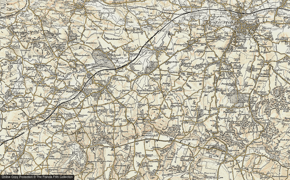 Old Map of Historic Map covering Gerbestone Manor in 1898-1900