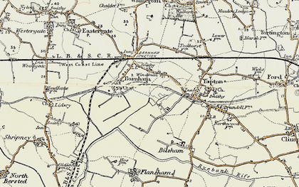 Old map of Barnham Court in 1897-1899