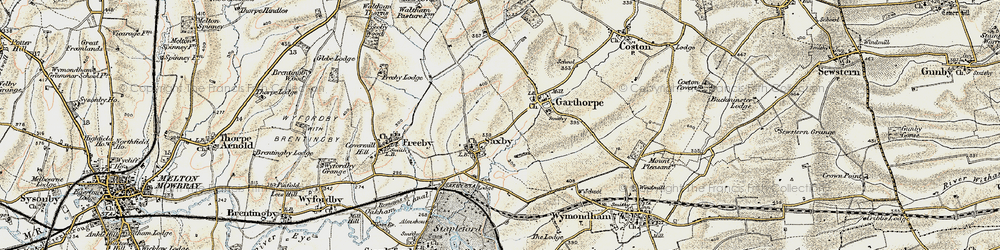 Old map of Saxby in 1901-1903