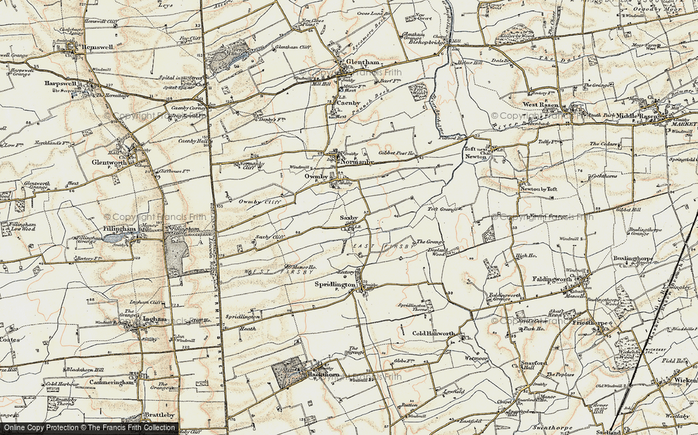 Old Map of Saxby, 1903 in 1903