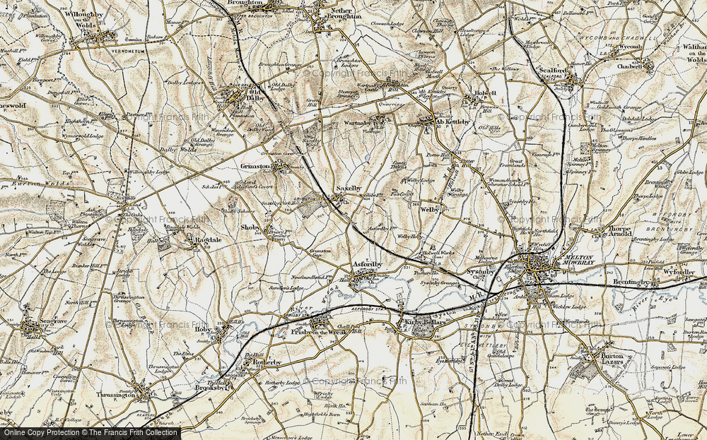 Old Map of Saxelbye, 1902-1903 in 1902-1903
