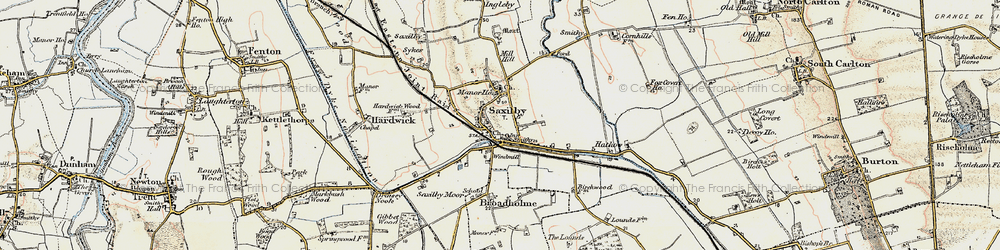 Old map of Saxilby in 1902-1903