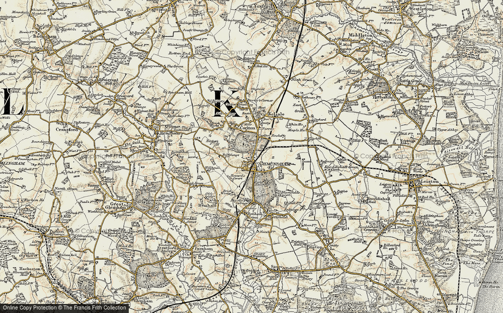 Old Map of Saxmundham, 1898-1901 in 1898-1901