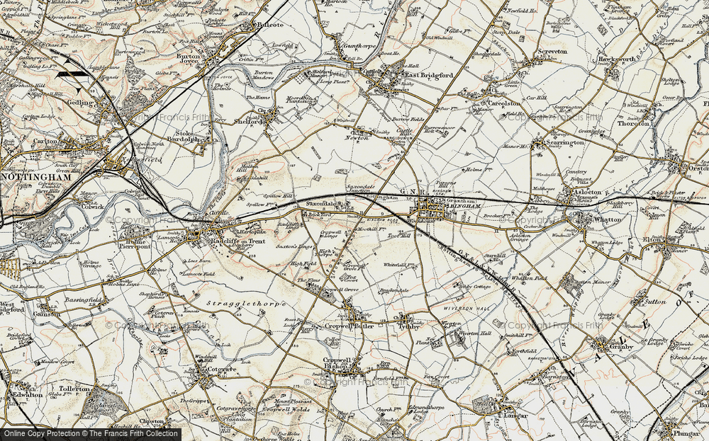 Old Map of Saxondale, 1902-1903 in 1902-1903