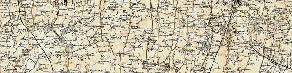 Old map of Sayers Common in 1898