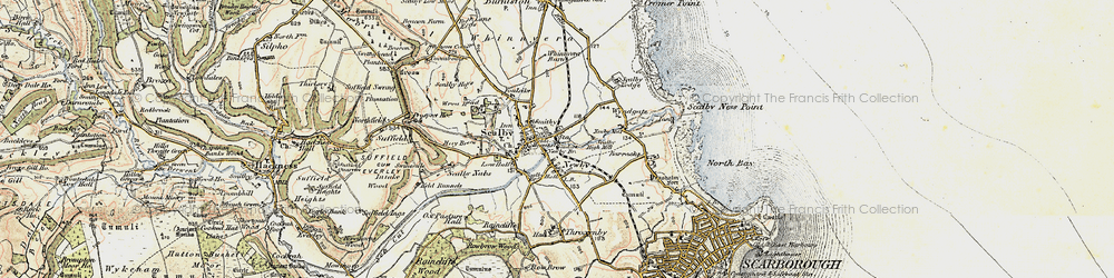 Old map of Scalby in 1903-1904