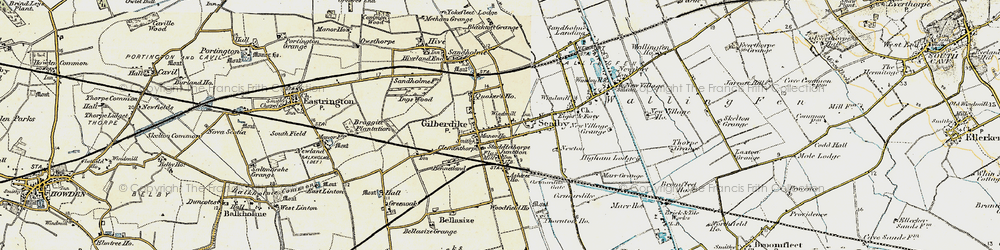 Old map of Scalby in 1903