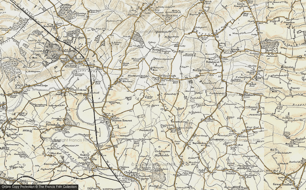 Old Map of Historic Map covering Wigney Wood in 1898-1901