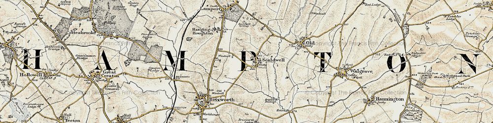 Old map of Scaldwell in 1901