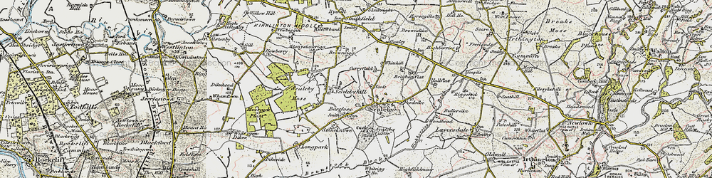Old map of Scaleby in 1901-1904