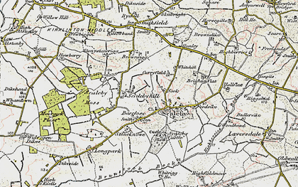 Old map of Scalebyhill in 1901-1904