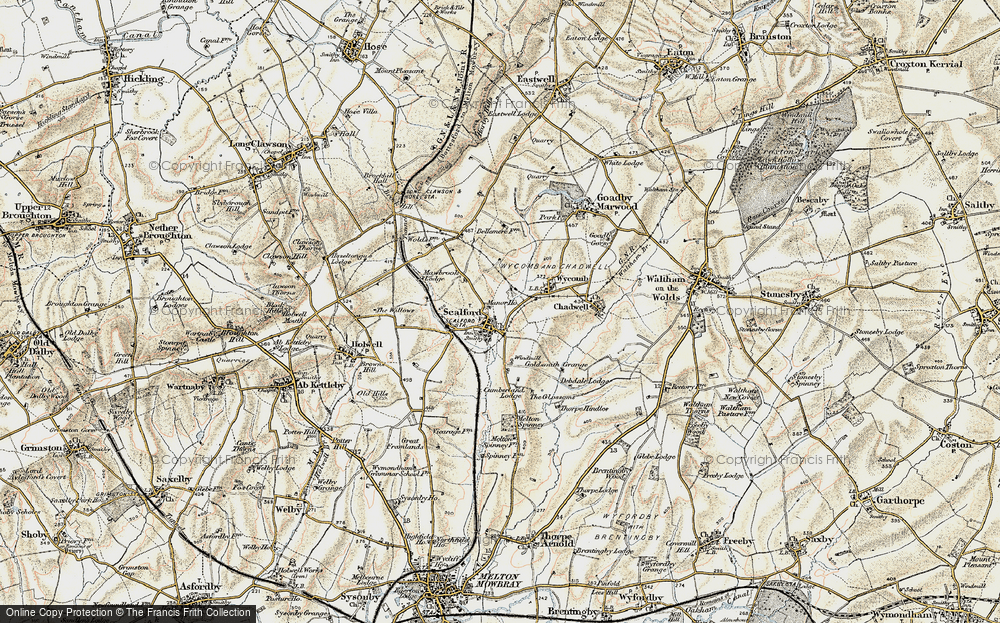 Old Map of Scalford, 1901-1903 in 1901-1903