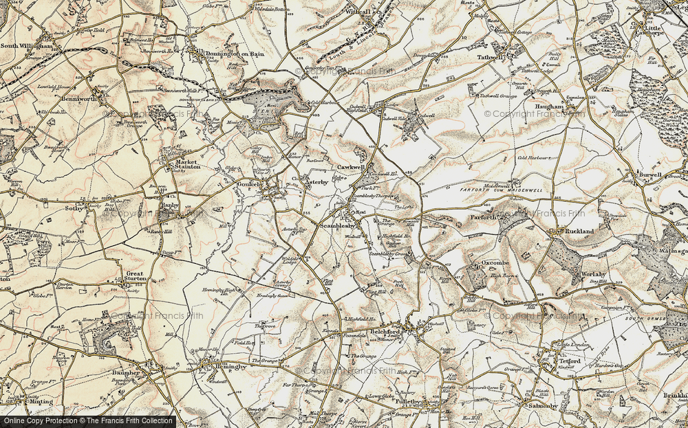 Old Map of Scamblesby, 1902-1903 in 1902-1903