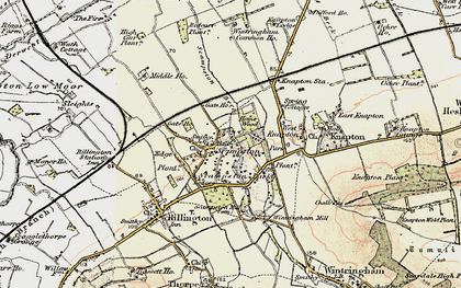 Old map of Scampston in 1903-1904