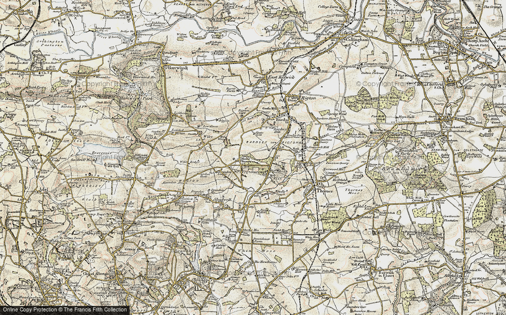 Old Map of Scarcroft, 1903-1904 in 1903-1904