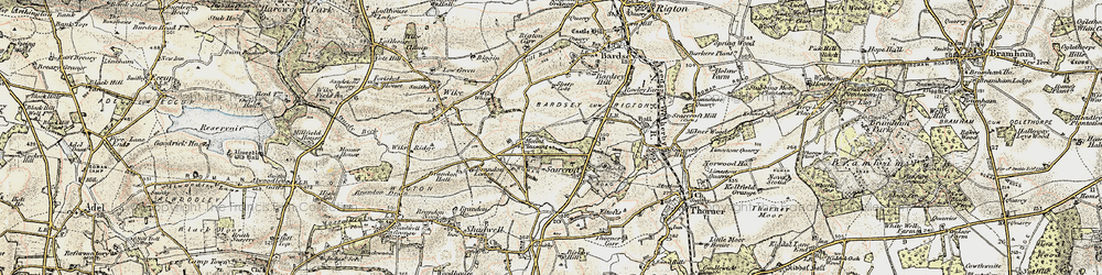 Old map of Scarcroft in 1903-1904