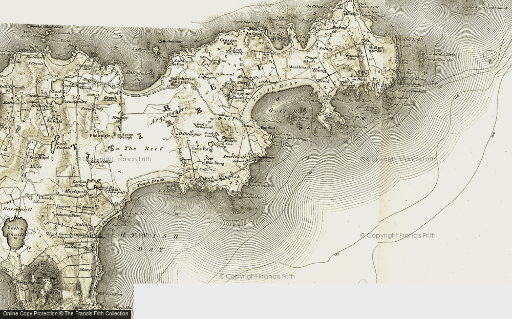 Old Map of Scarinish, 1906-1907 in 1906-1907