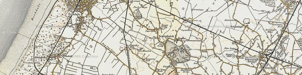 Old map of Scarisbrick in 1902-1903