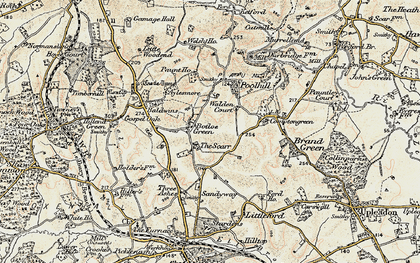 Old map of Scarr, The in 1899-1900