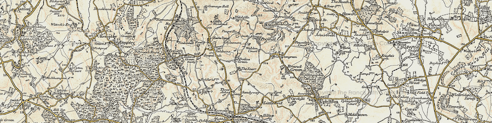 Old map of Scarr, The in 1899-1900