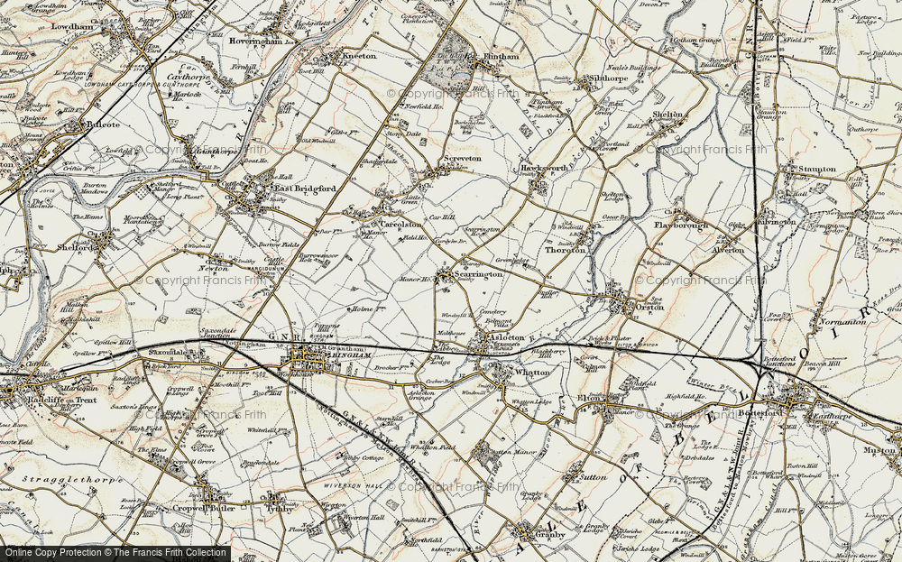 Old Map of Scarrington, 1902-1903 in 1902-1903