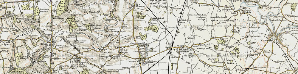 Old map of Scarthingwell in 1903