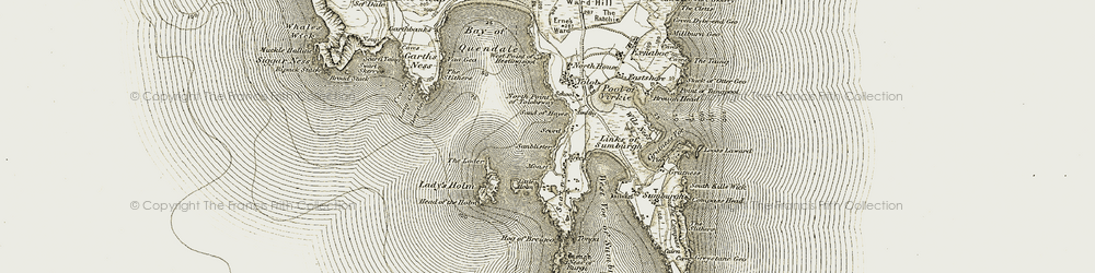 Old map of Scatness in 1911-1912