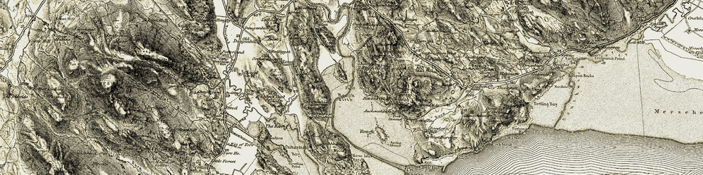 Old map of Scaur in 1904-1905