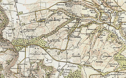 Old map of Scawton in 1903-1904