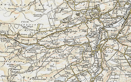 Old map of Scholes in 1903-1904