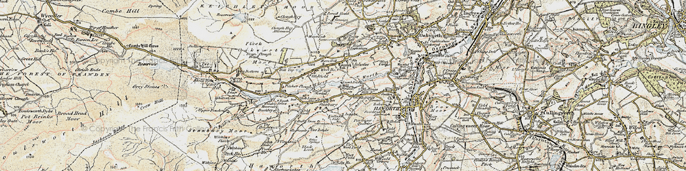 Old map of Scholes in 1903-1904