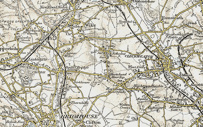 Old map of Scholes in 1903