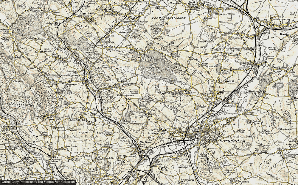 Old Map of Scholes, 1903 in 1903