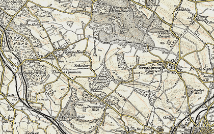 Old map of Scholes in 1903